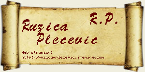 Ružica Plećević vizit kartica